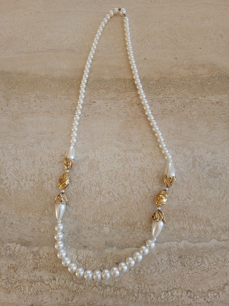 2 Beautiful Pearl Neclasses @ $15&$20