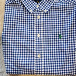 RL Ralph Lauren Long Sleeved Shirt  -  Size Mens S / Boys  14/16.