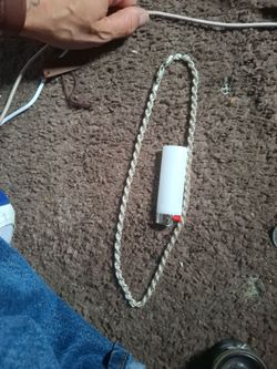 Silver Rope Chain Lighter Necklace