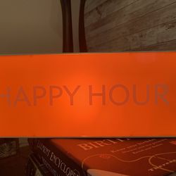 Vintage Happy Hour/Last Call Sign-lamp 