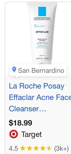 La Roche posay medicated gel cleanser $9