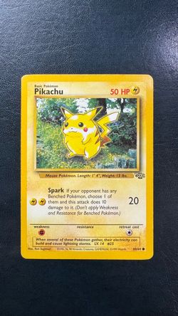 vintage 1999 Pokémon Jungle Pikachu (60/64) trading card not holo
