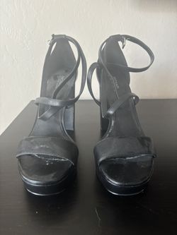 michael kors black platform heels size 8.5