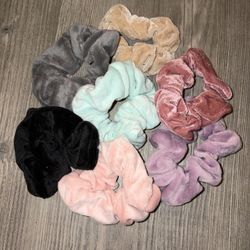 bundle of multicolored scrunchies 