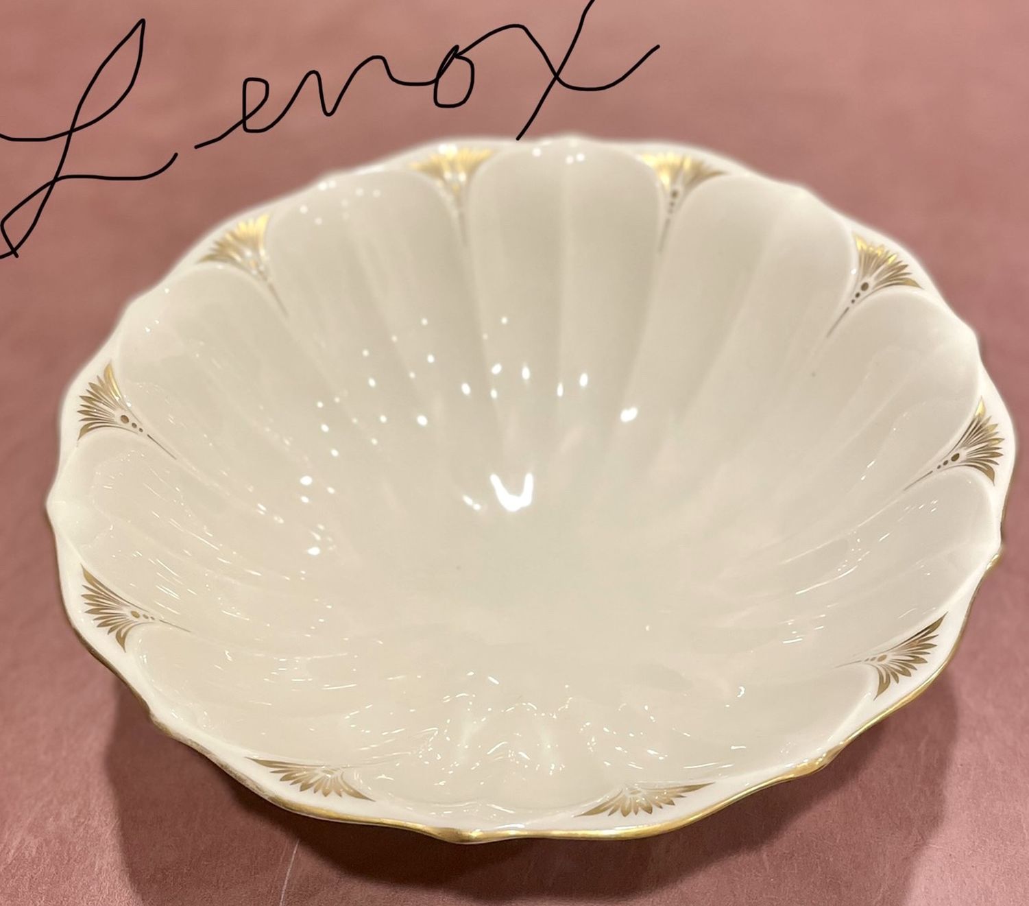 Vintage Lenox 24k Trimmed Fruit Bowl