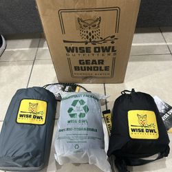 Wise Owl Outfitters Gear Bundle Hammock Camping Set. Set of 3, Brand New. (Price Negotiable)