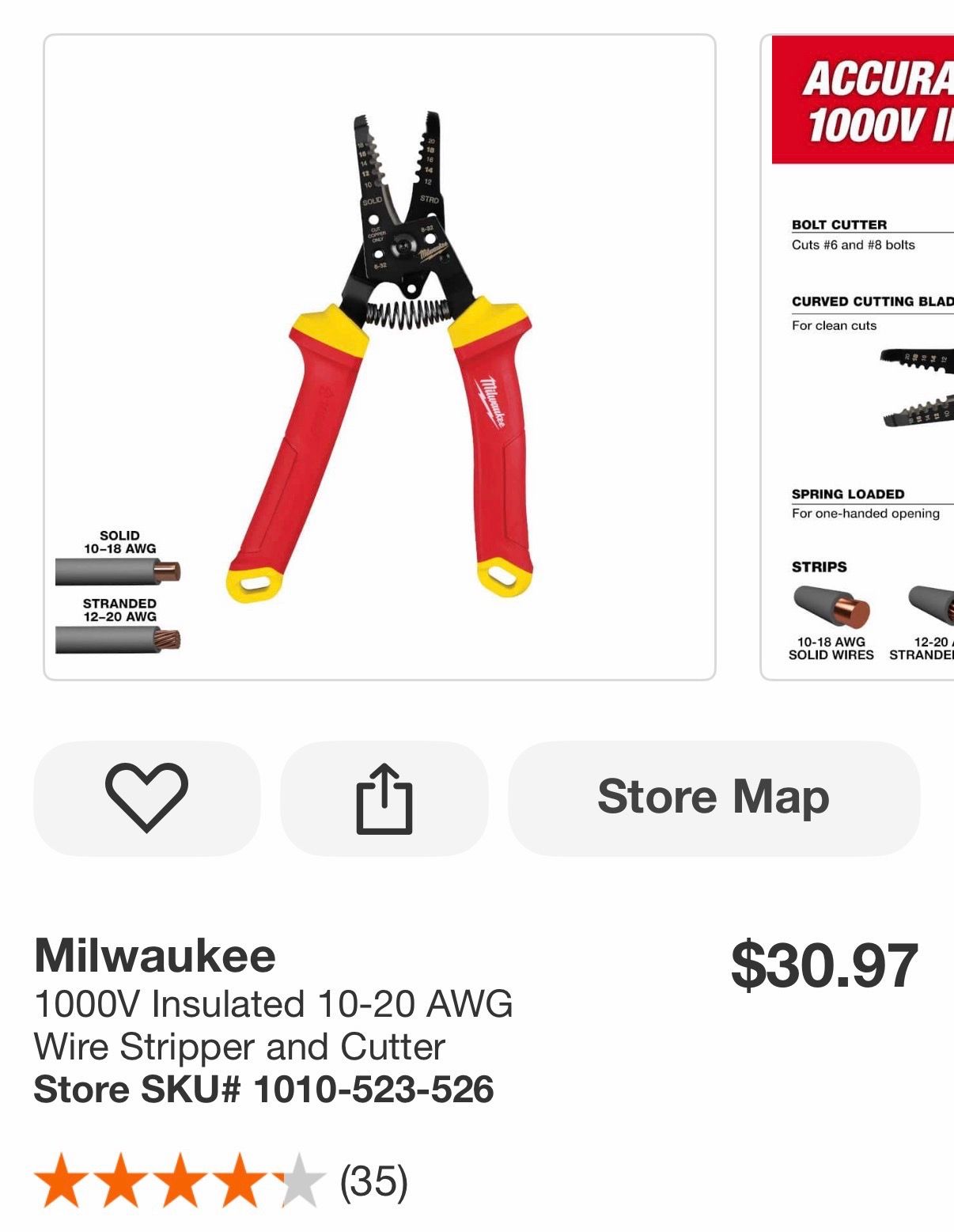 Milwaukee wire stripper and cutter