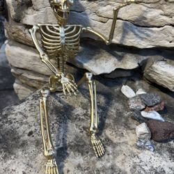 16” gold posable skeleton 