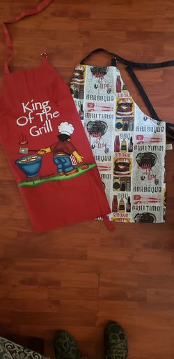 TWO BBQ APRONS $8 (100%NEW)
