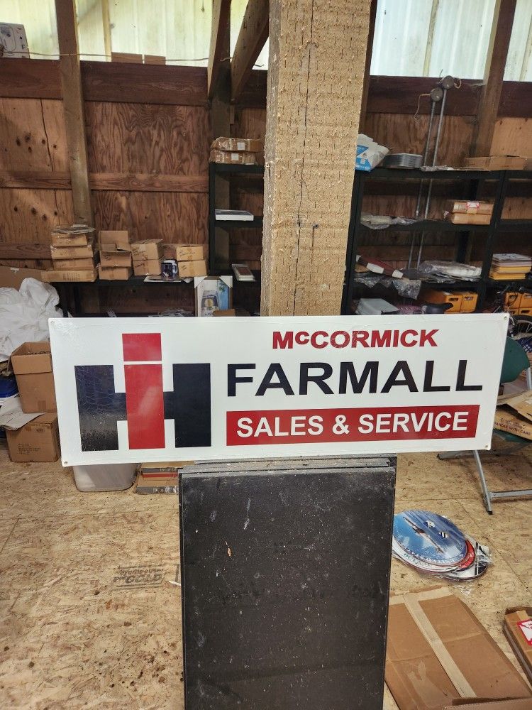 Farmall international Farm Tractor Equipment Steel Metal Sign