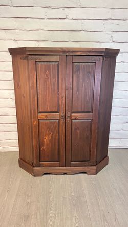 Huge New Rustic Corner Office Media Cabinet