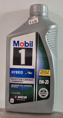 Mobil 1 Hybrid 0W-20 Full Synthetic Motor Oil 1 Qt