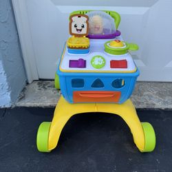 Bright Starts Giggling Gourmet 4-in-1 Shop ‘n Cook Walker Shopping Cart Push Toy, Ages 6 Months +  Product specifications Color Multi Material Plastic
