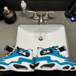 Size 13 (Aqua Griffey’s) (Raging Bull 5’s)