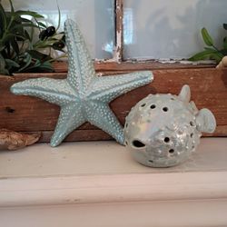 Sea Blue Starfish And Blowfish