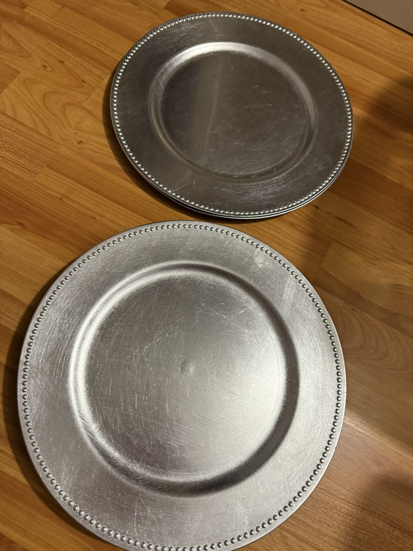 10 Pc. Silver Charger Plates