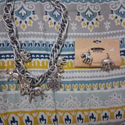 Elephant Tribe Necklace And Earring Set