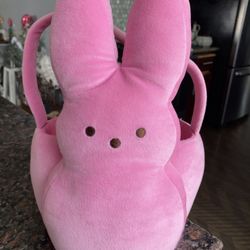 PEEP BUNNY EASTER BASKET PINK PEEP EASTER BASKET