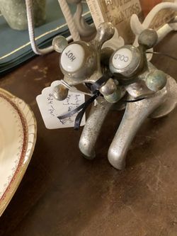 Antique Hot & Cold Faucet Knobs