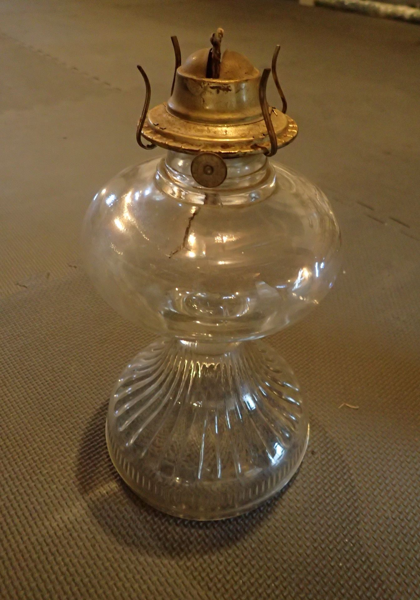 Vintage Glass Oil Lamp