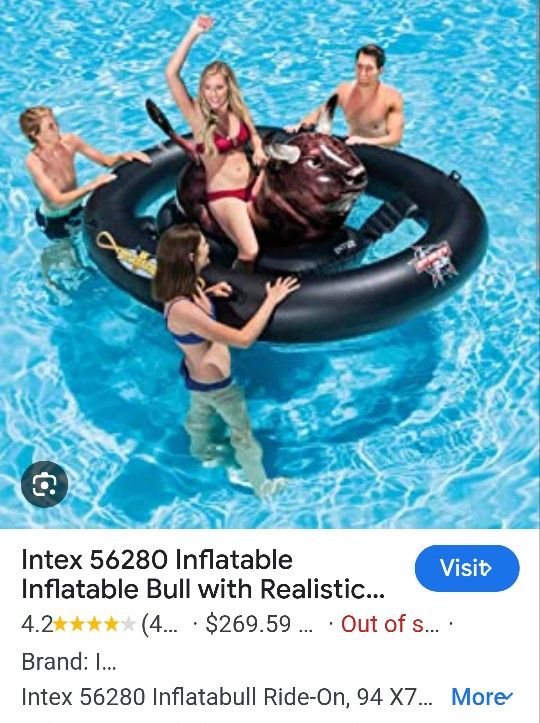 Inflatable Ride on Bull Water pool float