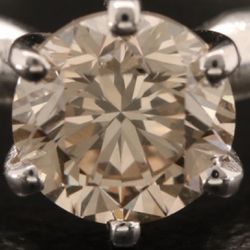 Beautiful 1.07cts VS1 Natural Round Diamond Brilliant Cut Solitaire Engagement Ring Size 6.50