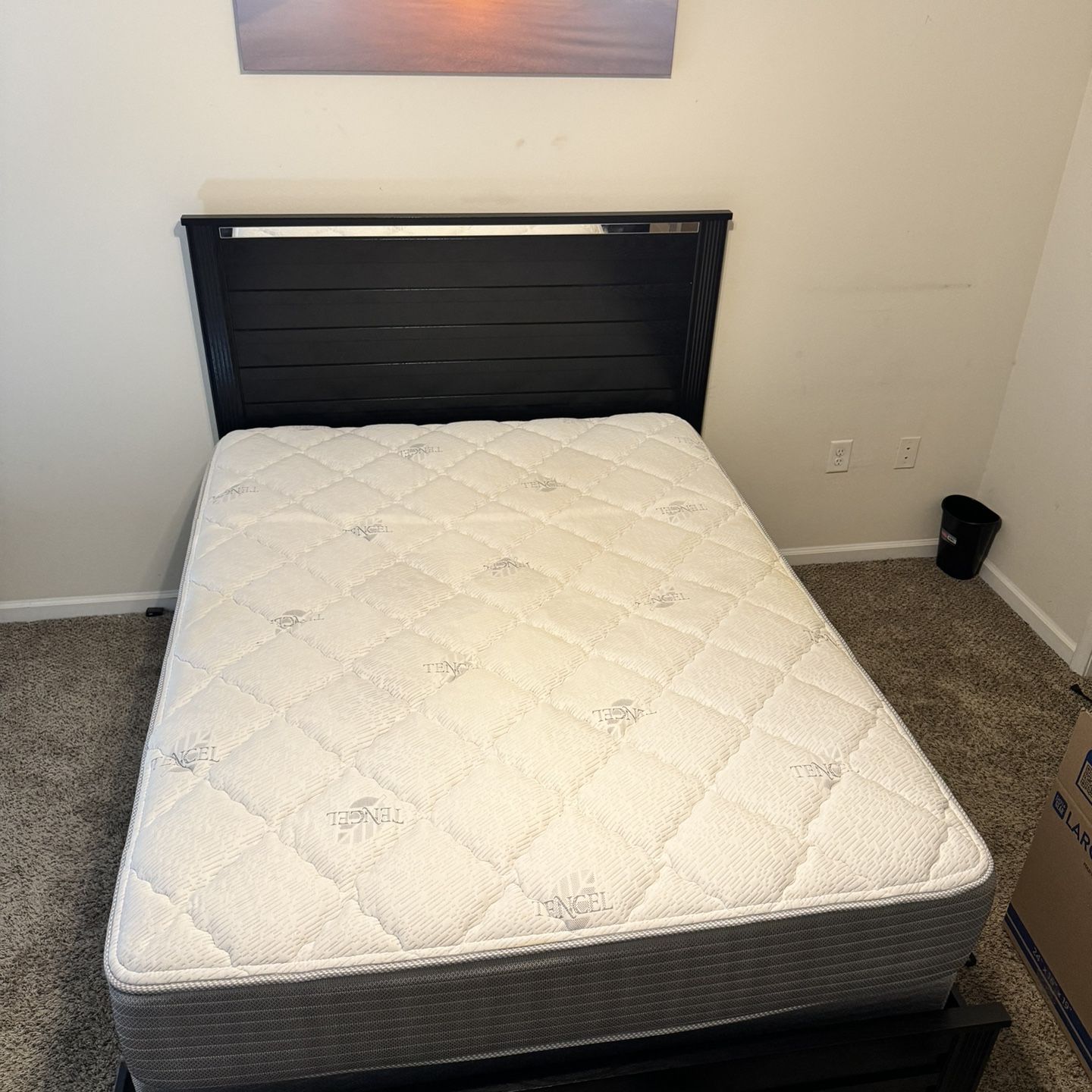 Queen size Mattress And Bed frame 