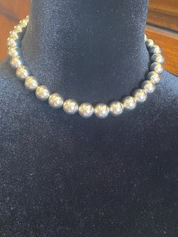 B.P. Silver Tone Beaded Choker 14” Adjustable