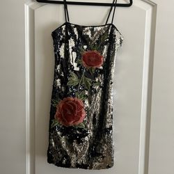 Reversible Sequin Mini Dress 