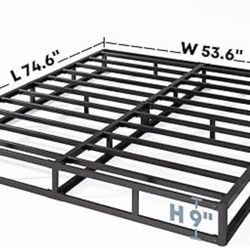 Full-Size Box-Spring, 5 inch Low Profile Only, Heavy Duty Metal Box Spring Full with Fabric Cover, Easy Assembly, Non Slip. Noise Free