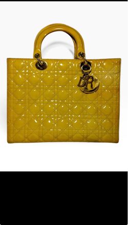 Christian Dior Lady Dior Patent Leather Handbag