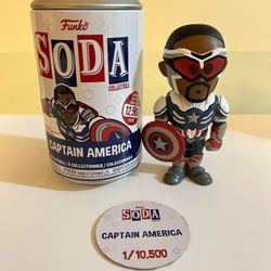 Funko Pop Soda Marvel Captain America Limited Edition 1 / 10,500 Mint Condition!