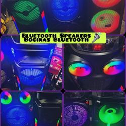 🎤🔊 Bocinas Grandes Triples 8" Bluetooth Recargables con Microfono Inalambrico Incluido 🎶🎵