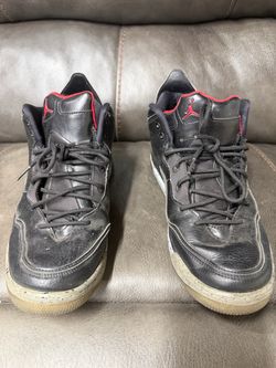 Air Jordan Black Leather High-Top Sneakers