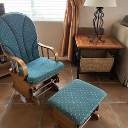 Glider chair and ottoman
