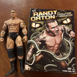 Wwf Wwe Wrestling Collectible Randy Orton Vintage Figure And DVD The Evolution Of A Predator Must See 