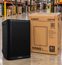 QSC Battery Powered PA Loudspeaker 12-Hour Rechargeable 10" Speaker Bluetooth 3 Channel System App Control 440Watts QB10 QB 10