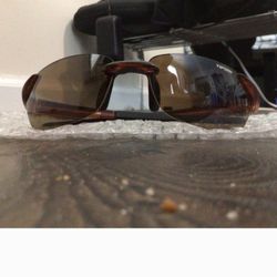 Tifosi Brown Half Rimmed Sporty Sunglasses