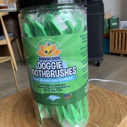 Bodhi Dog Dual-Headed Long Dog & Cat Toothbrush | Puppy Toothbrush with Soft Bristles for Pet Dental Care | Easy Teeth Cleaning Dog Toothbrush, 50 Cou