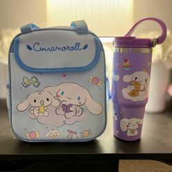 Cinnamon Roll, Water Bottle & Lunch Box