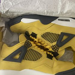 Brand New Yellow Lightning  Jordan 4s 10.5