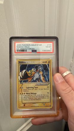 Pokemon Gold Star Raikou PSA 4 (FS/FT)
