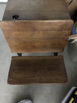 Antique desk and seat