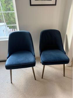 West Elm Midcentury Dining Chairs in Velvet