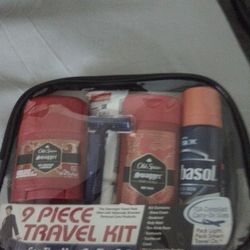 9 Piece Mens Travel Set  Deodorant, Bodywash Etc 