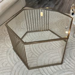 Gold/Glass Coffee Table