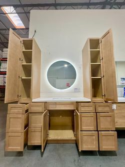 ✨NEW✨Warm Timber Solid Wood Vanity Cabinet Base from $191! Bathroom Storage Furniture SALE!