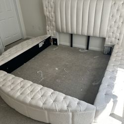 Floor Platform bed/ charger outlets