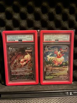 PSA 10 Flareon V & Vmax Full Art Pokemon Cards