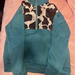 Cowprint Quarter Zip 